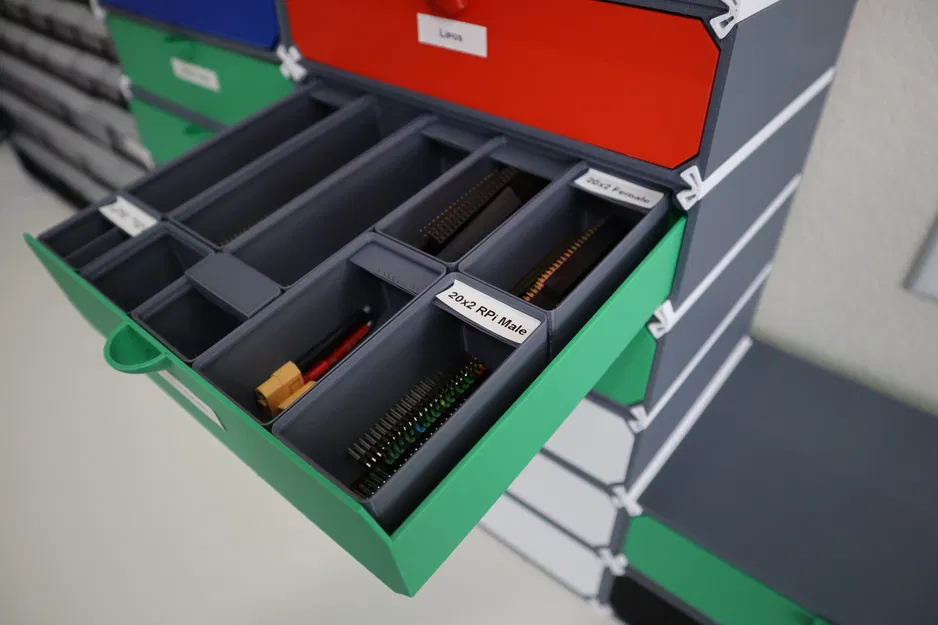 Ngăn kéo Gridfinity Module có Nút Chặn - Image 1