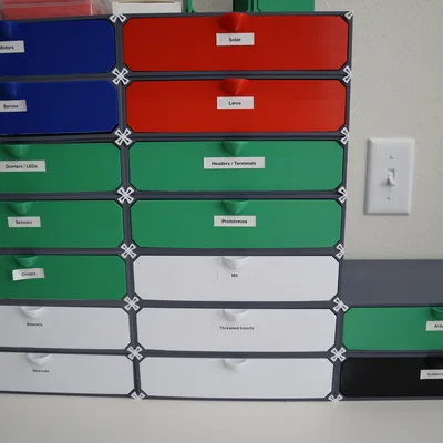 Ngăn kéo Gridfinity Module có Nút Chặn