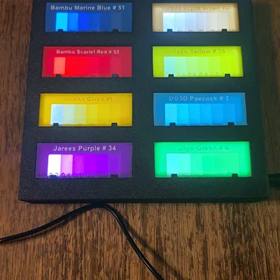 Que thử màu trong suốt và Hộp đèn