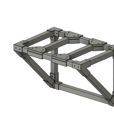 Bộ đầu nối cho thanh vuông 16mm