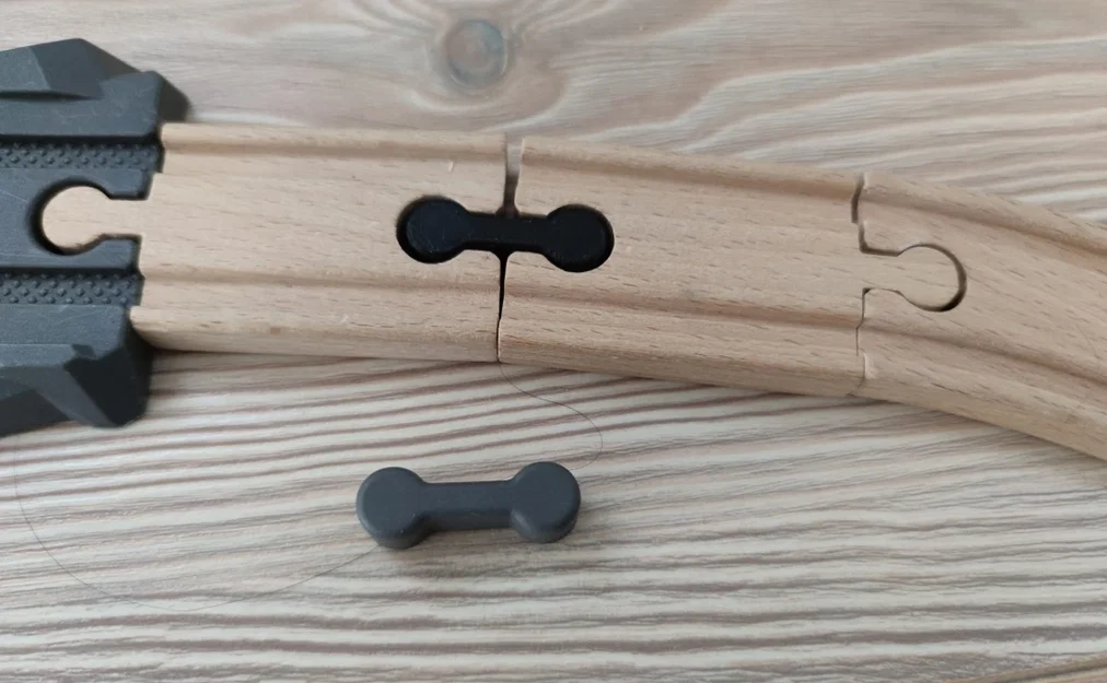 Khớp nối / Đầu nối đường ray xe lửa bằng gỗ - Image 1