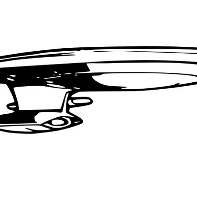 Tranh Tường Hình Bóng Thuyền Enterprise D Star Trek