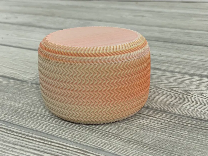 Hộp đựng có nắp vặn - Họa tiết xoắn ốc ziczac - Image 2