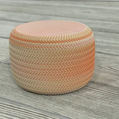 Hộp đựng có nắp vặn - Họa tiết xoắn ốc ziczac