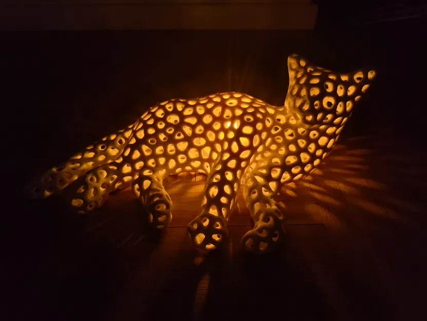 Giá Đỡ Đèn Trà Hình Mèo Voronoi (120%) - Image 2