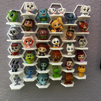 Kệ Mini Hình Lục Giác Cho Disney Doorables