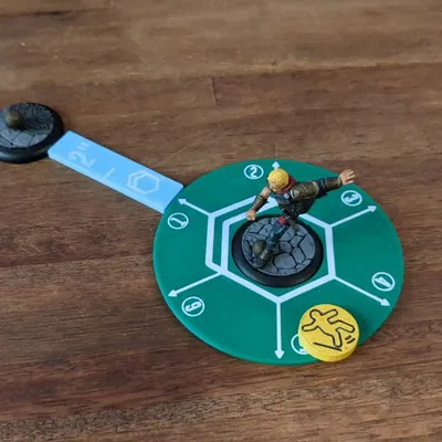 Guild Ball - Khuôn Giấy Vòng Tròn Đặt Quả Bóng