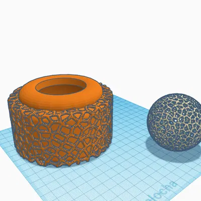 Hộp đựng cho hoa oải hương (voronoi có nắp bi)