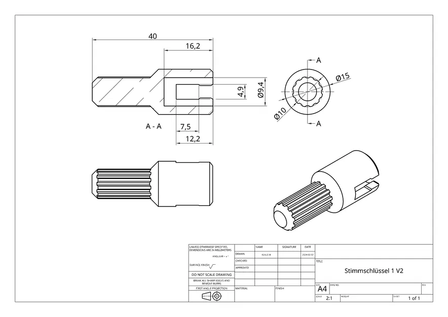 Tay Vặn Tăng Đơ Trống (Drum Tuning Key Extension) - Image 4