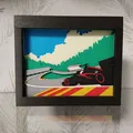 Bộ đế cho hộp bóng khúc cua Eau Rouge huyền thoại F1 Spa-Francorchamps - Thumbnail 1