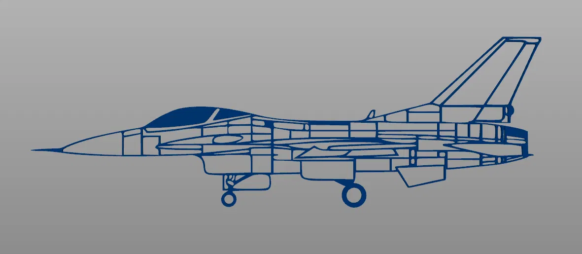 Tranh Treo Tường F-16 Fighting Falcon - Image 1