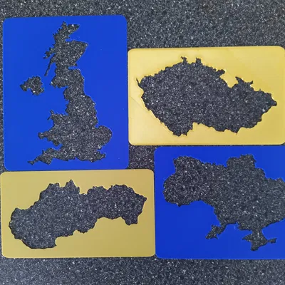 Bản đồ rỗng Vương quốc Anh, Ukraine, Cộng hòa Séc, Slovakia, Thụy Sĩ, Áo