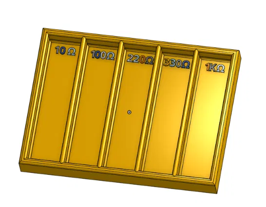 Hộp Đựng Điện Trở 10 & 5 Khe (18cm x 6.8cm) - Image 3