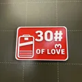 Patch "GORUCK 30# of Love 2x3" không cần support, in liền - Thumbnail 1