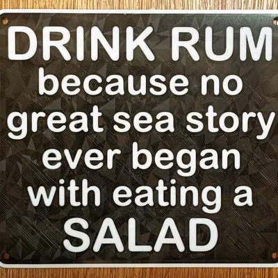 Biển Hiệu Vui Nhộn - Uống Rượu Rum!!