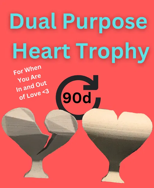 Cúp Trái Tim 2 Mặt Khi Yêu Và Khi Hết Yêu <3 - Image 1