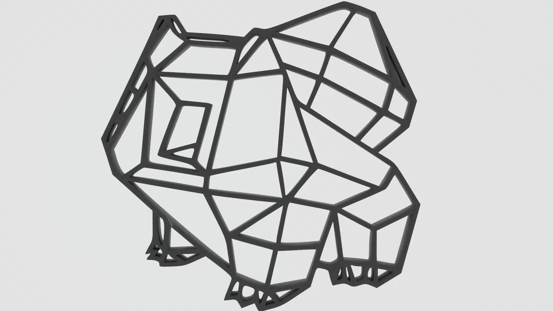 Mô hình Nghệ thuật Bulbasaur Low-Poly - Image 1