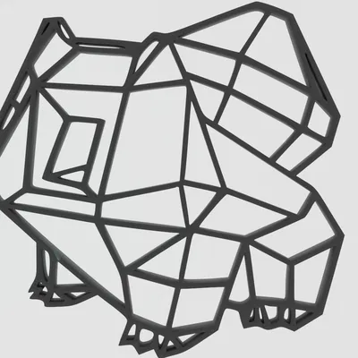 Mô hình Nghệ thuật Bulbasaur Low-Poly