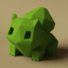 Mô hình Nghệ thuật Bulbasaur Low-Poly