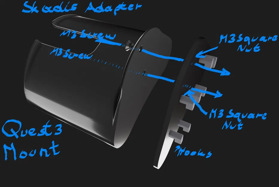 Bộ chuyển đổi tai nghe Quest 3 cho Ikea Skadis - Image 1