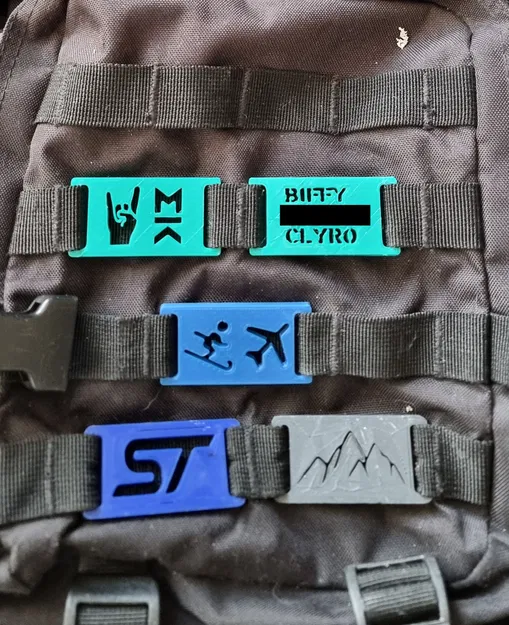 Patch/Bảng Tên MOLLE Tùy Chỉnh - Chữ & SVG - OpenSCAD - Image 1