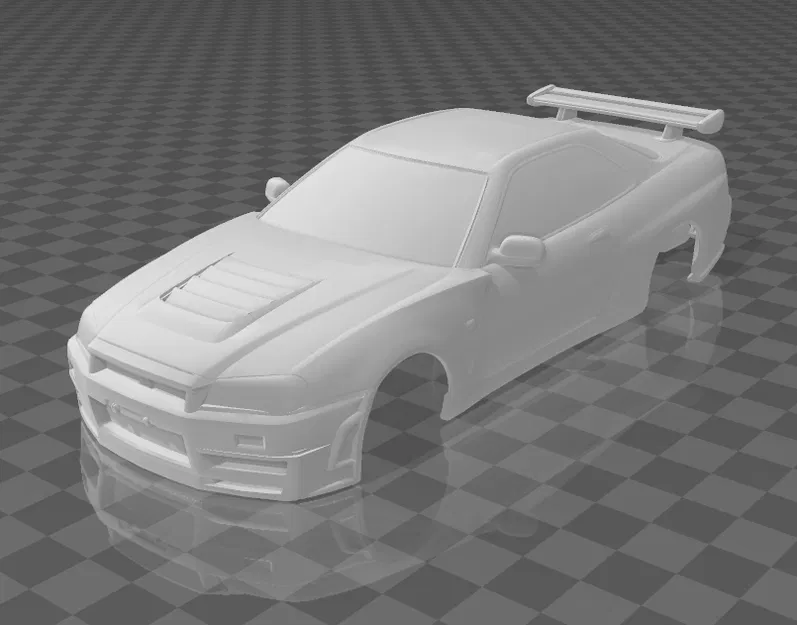 Vỏ Xe RC Open Z V16 Nissan Skyline R34 V-Spec 94mm - Image 1