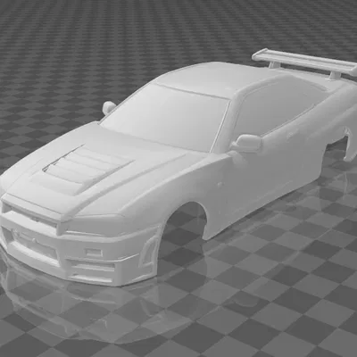 Vỏ Xe RC Open Z V16 Nissan Skyline R34 V-Spec 94mm