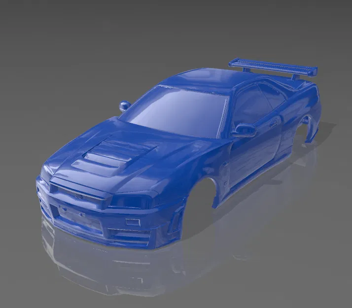 Vỏ Xe RC Open Z V16 Nissan Skyline R34 V-Spec 94mm - Image 3
