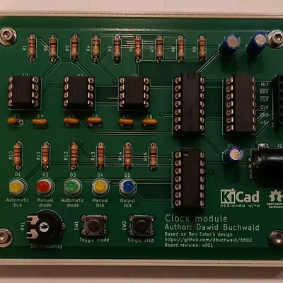 Phần đế cho Bo mạch Đồng hồ V1.1 của Dawid Buchwald