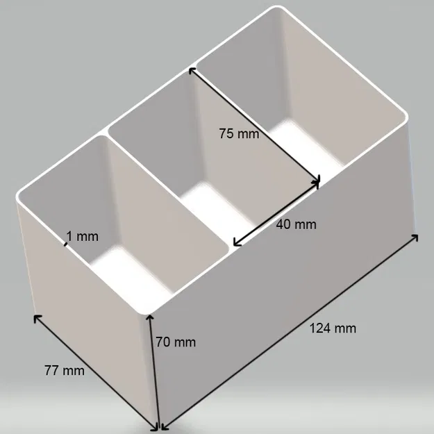 Hộp Chia Ngăn 124x77x70 mm - Image 1