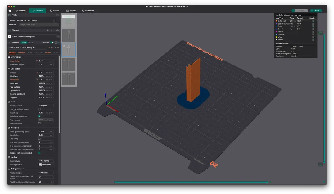 Chụp Che Dây Cáp Creality K1 CAD - Image 2