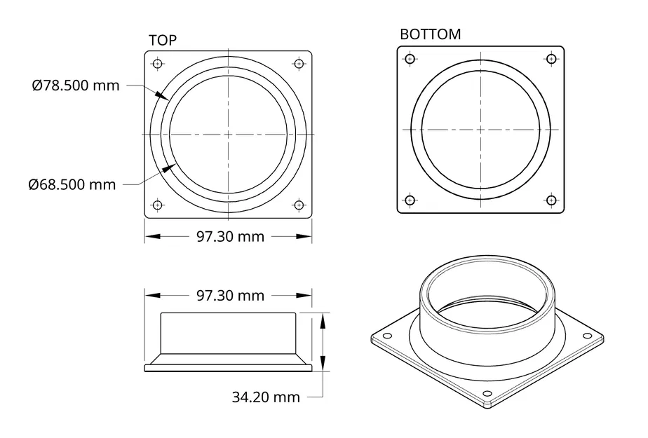 Măng Sông Quạt/Ống Dẫn Vỏ Máy Elegoo Phecda - Image 2