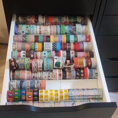 Giá Đỡ Băng Keo Washi Gridfinity Cho Tủ Ikea Alex