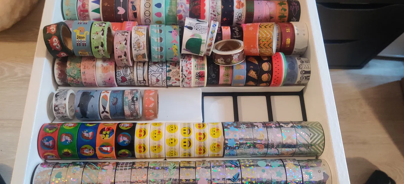 Giá Đỡ Băng Keo Washi Gridfinity Cho Tủ Ikea Alex - Image 3