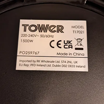 Núm Thay Thế Cho Nồi Chiên Không Dầu TOWER (Model T17021)