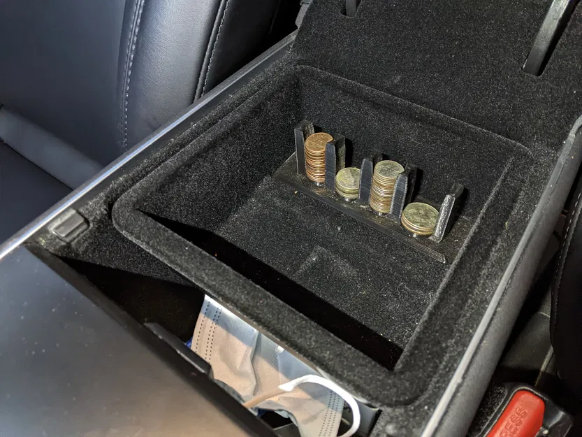 Hộp Đựng Tiền Xu - Hộp Đựng Tiền Xu Cho Tesla Model 3 - Image 1