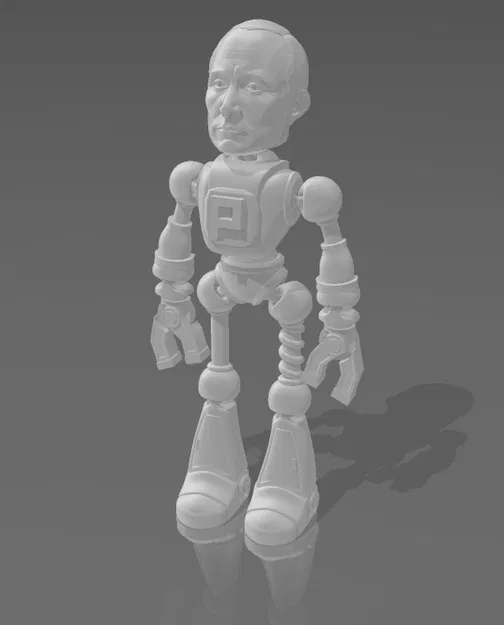 Robot Putin Bẻ Cong - In 3D Mô Hình Độc Đáo - Image 1