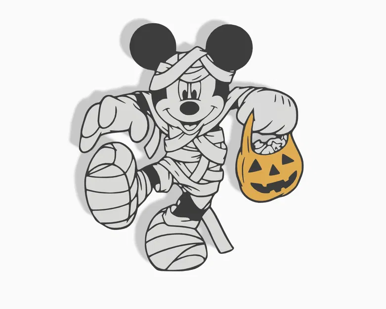 Mickey Chuột làm xác ướp - Trang trí Halloween hoặc treo tường - Image 1