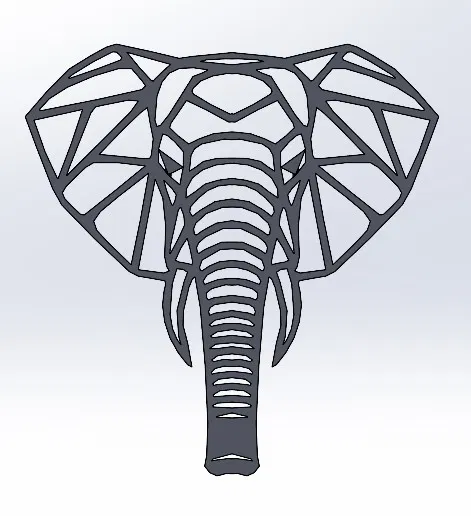 Tượng Voi Hình Học - Image 2