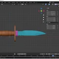 Mô hình dao 3D - knife3 - Thumbnail 2