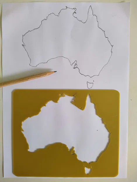 Bản Đồ Úc Và Mỹ Dạng Rỗng - Image 1