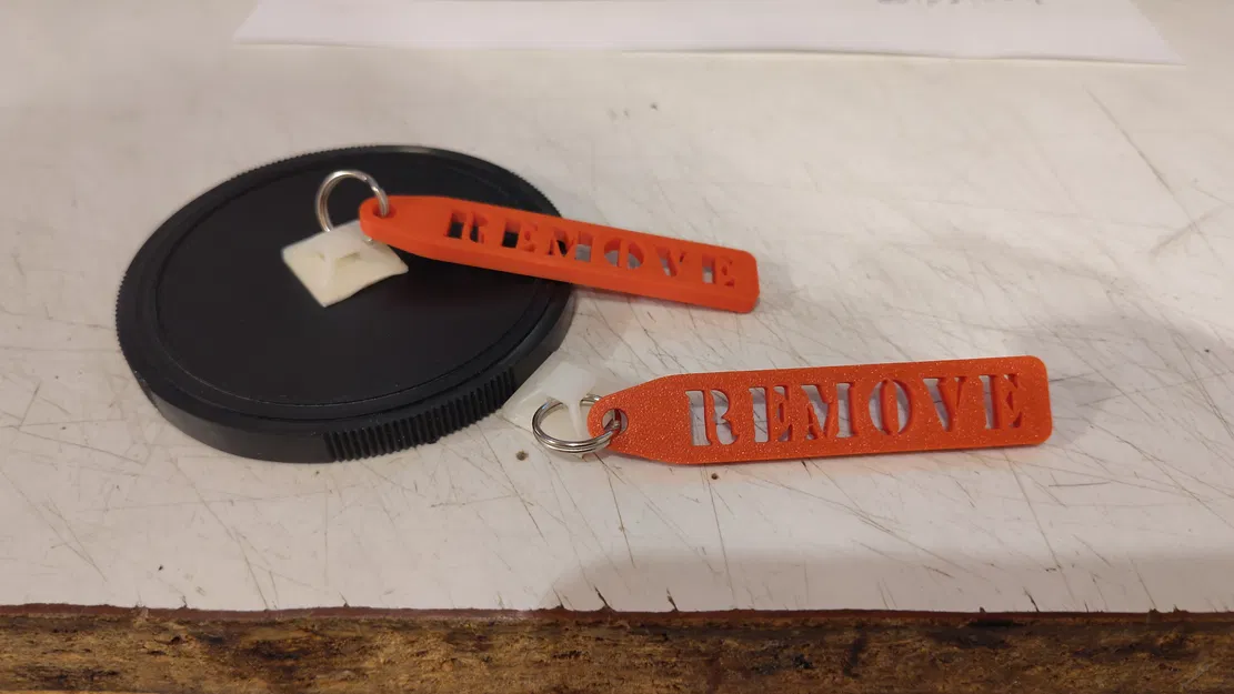 Thẻ "Remove before Flight" cho Nắp Che Ống Kính Máy Laser Fiber - Image 2