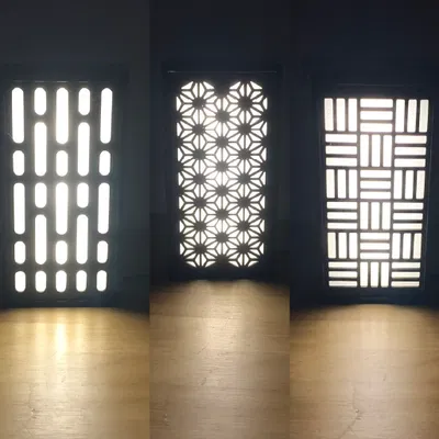 Đèn lồng giấy Nhật Bản 7 mẫu & Hộp kết nối (Thêm họa tiết Karakusa←Mới!!)