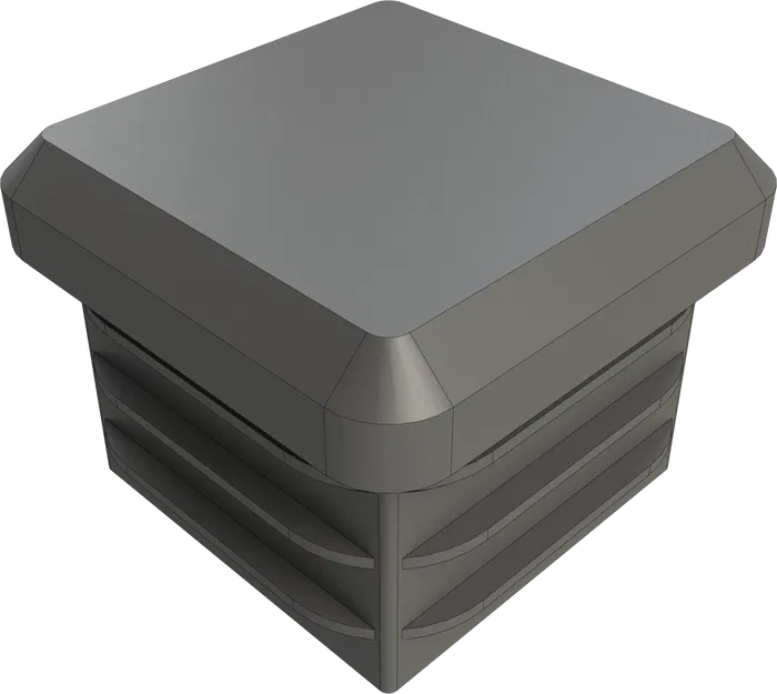 Nắp bịt ống vuông 25mm - Image 2