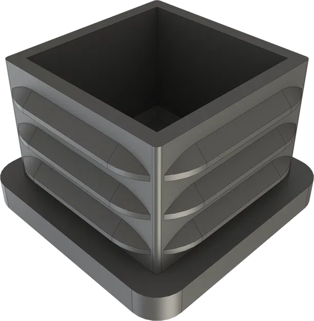 Nắp bịt ống vuông 25mm - Image 3