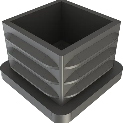 Nắp bịt ống vuông 25mm