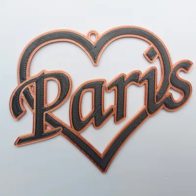 Trái Tim Có Chữ Tùy Chỉnh (OpenSCAD)