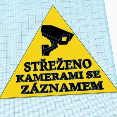 Biển Báo Chú Ý Có Camera Giám Sát Ghi Hình