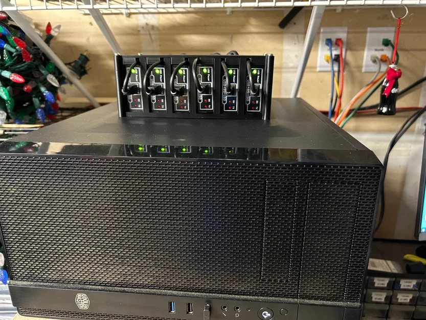 Giá đỡ 6 Bộ chuyển đổi Light-O-Rama USB-485 - Image 1