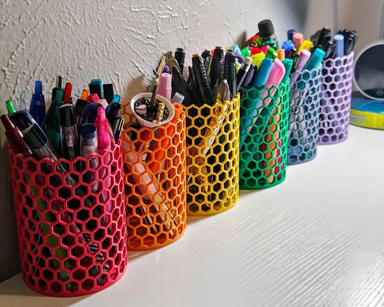 Hộp đựng bút chì, bút mực, bút dạ hình tổ ong - Image 3